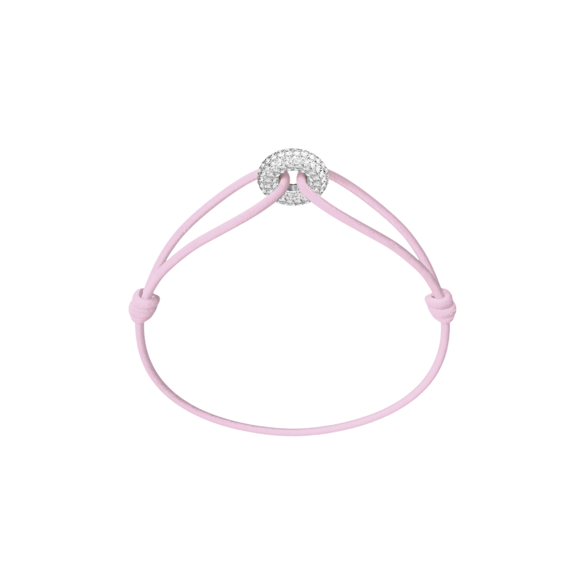 Mini Silver Soho Pavé Cord Bracelet