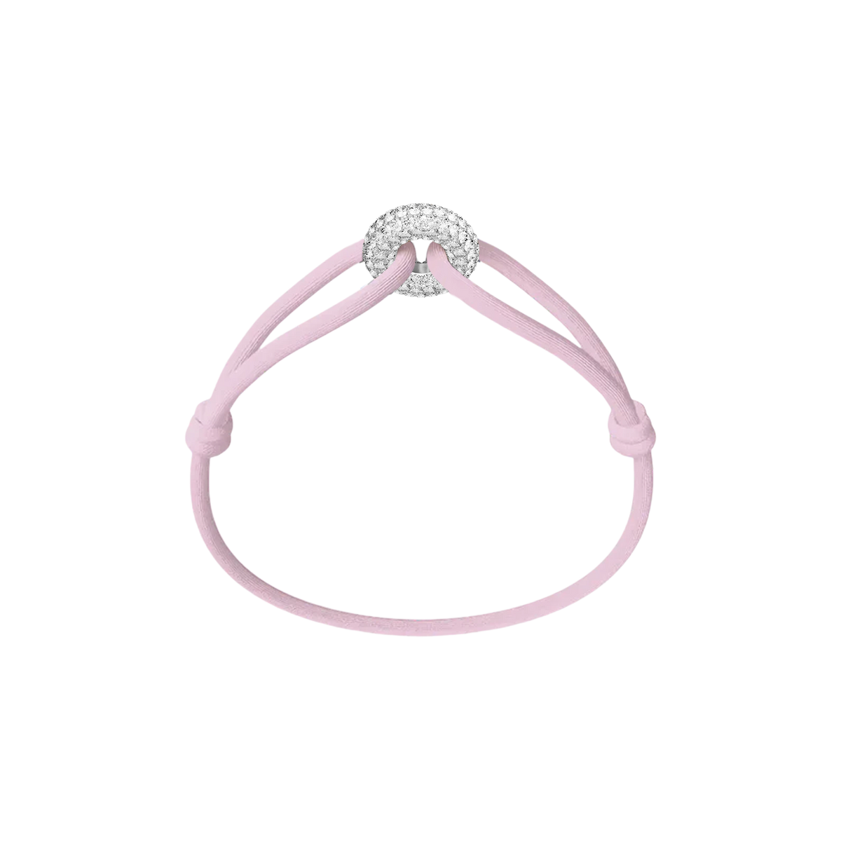 Silver Soho Pavé Cord Bracelet