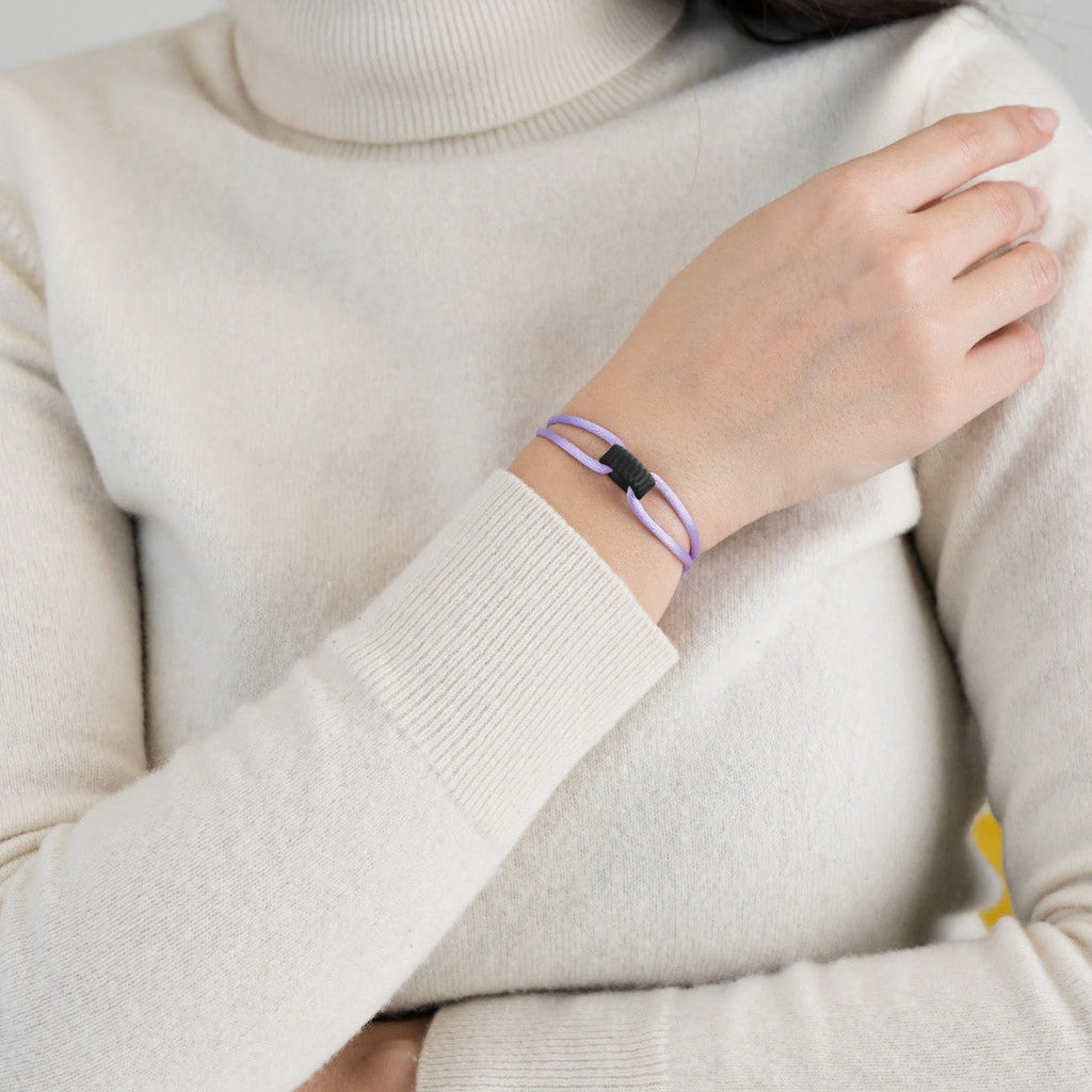 Carbon Regent Cord Bracelet