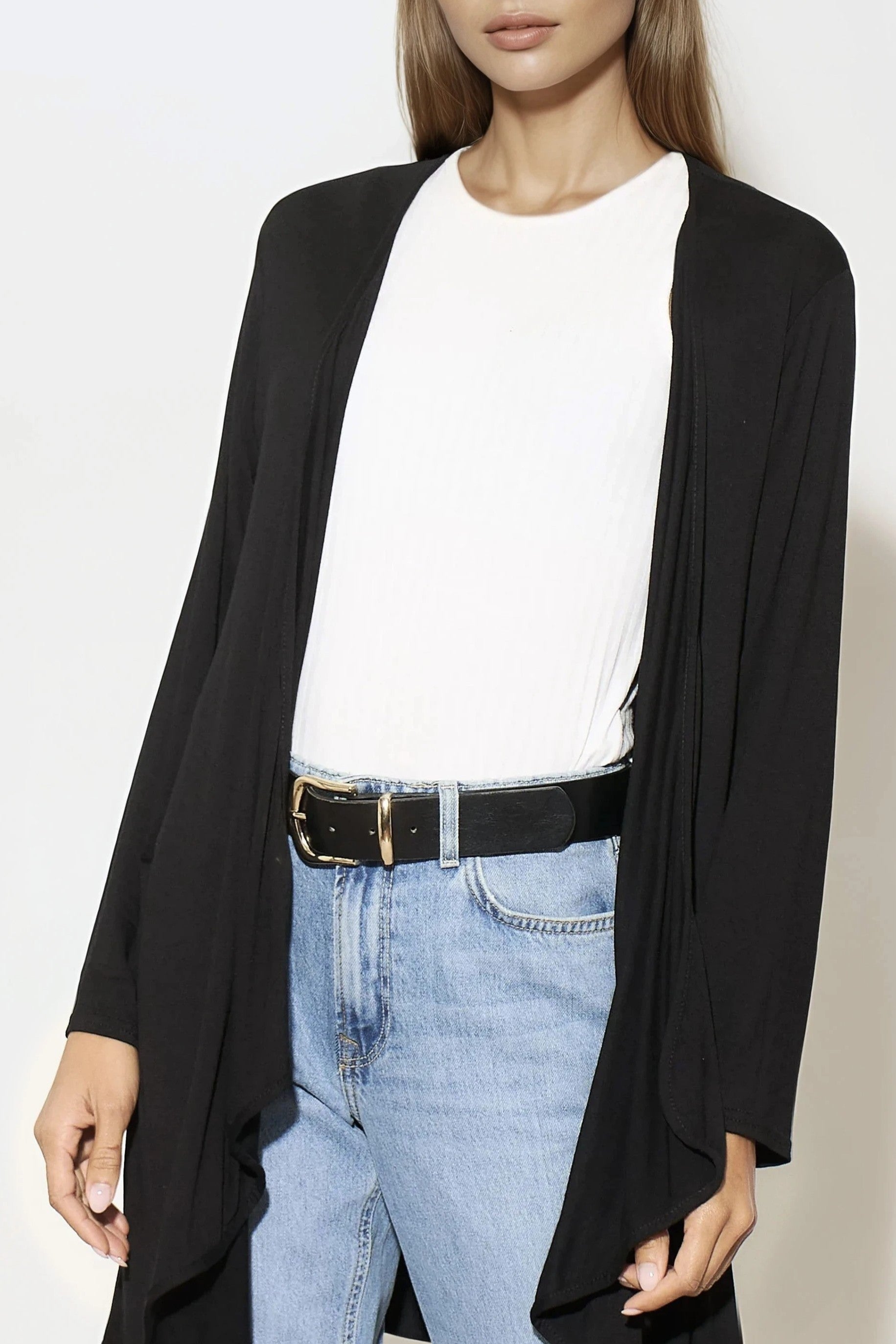 Black Waterfall Cardigan