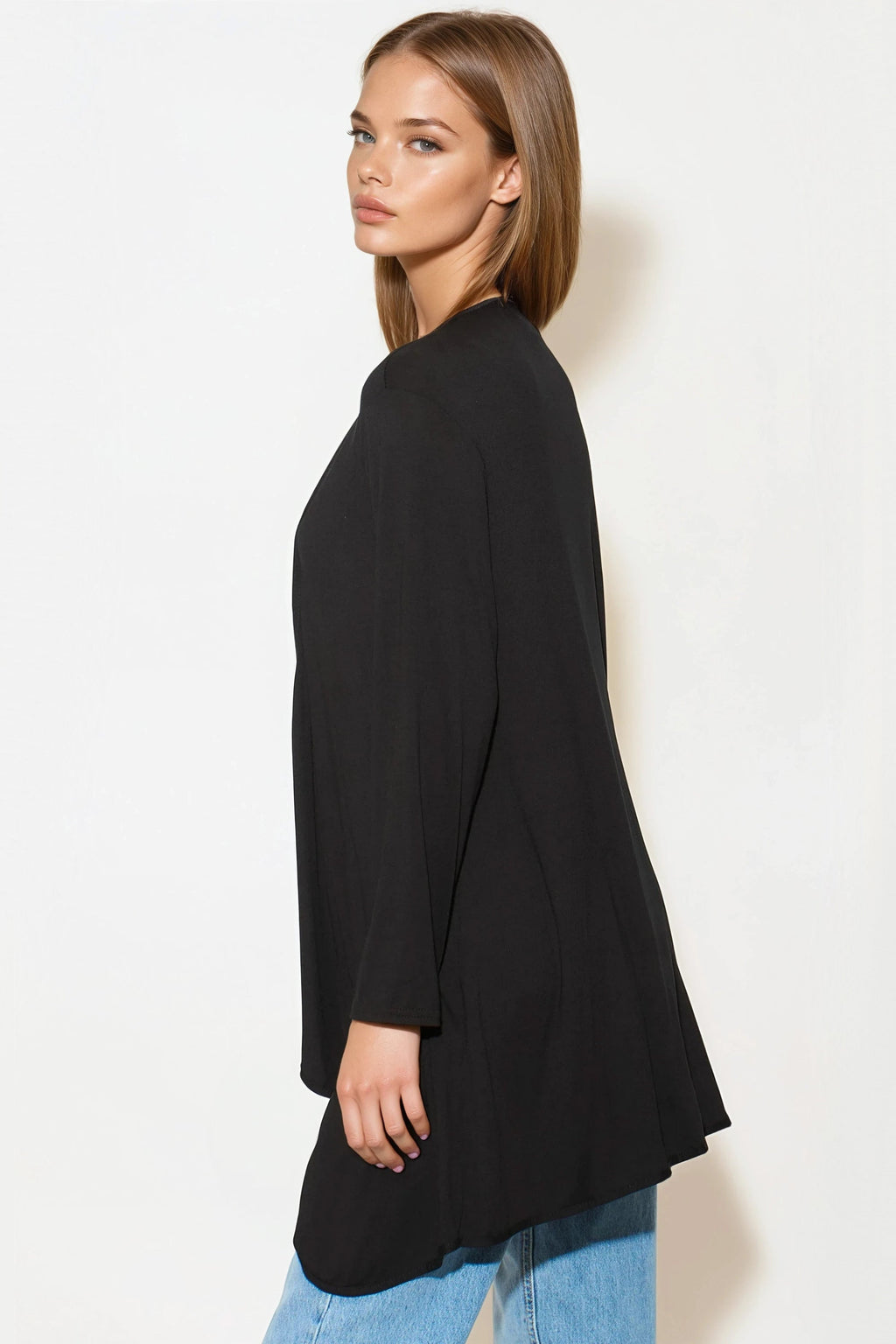 Black Waterfall Cardigan