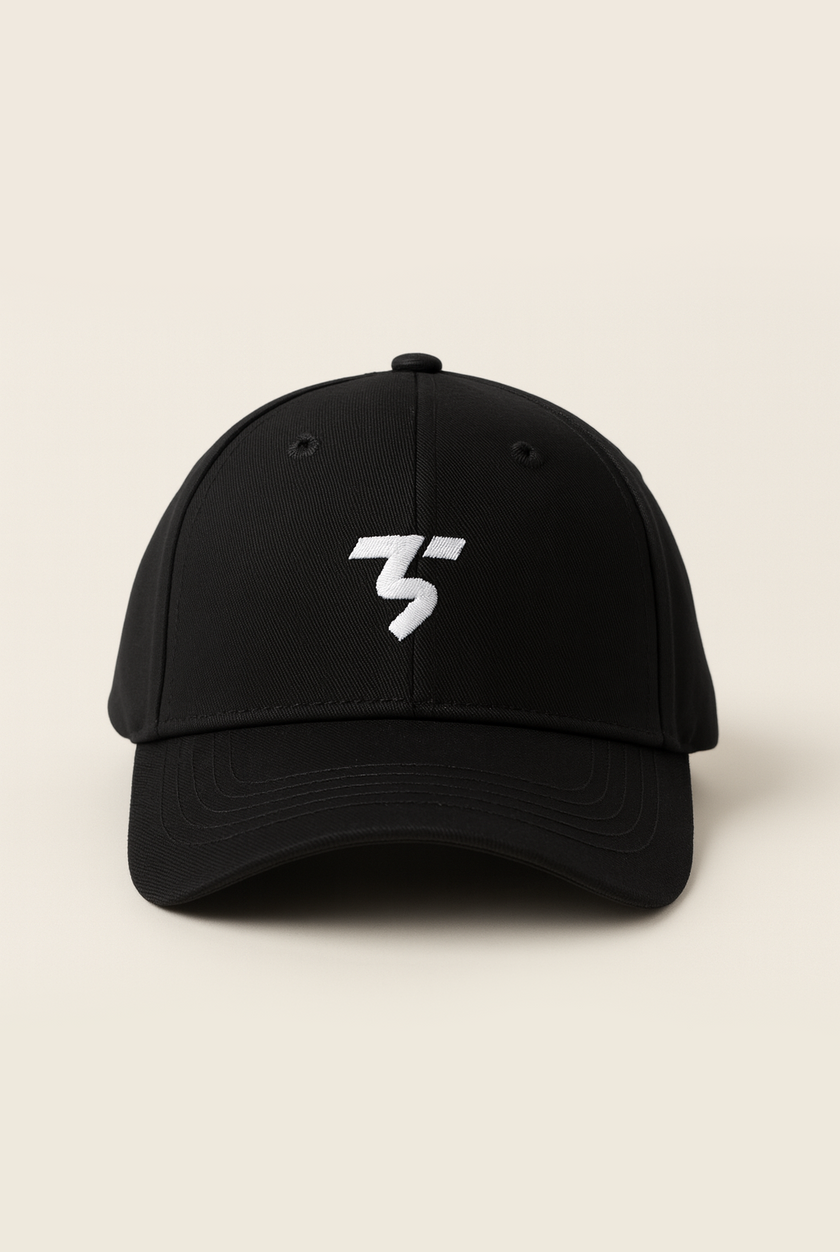 Alltags-Low-Profile-Cap - Schwarz