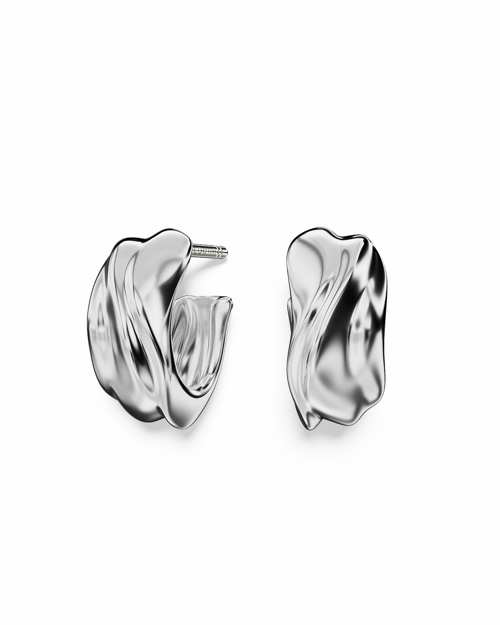 Milos Wave Hoops | Sterling Silver