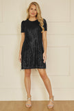 Mela Black Dripping Sequin Tunic Dress