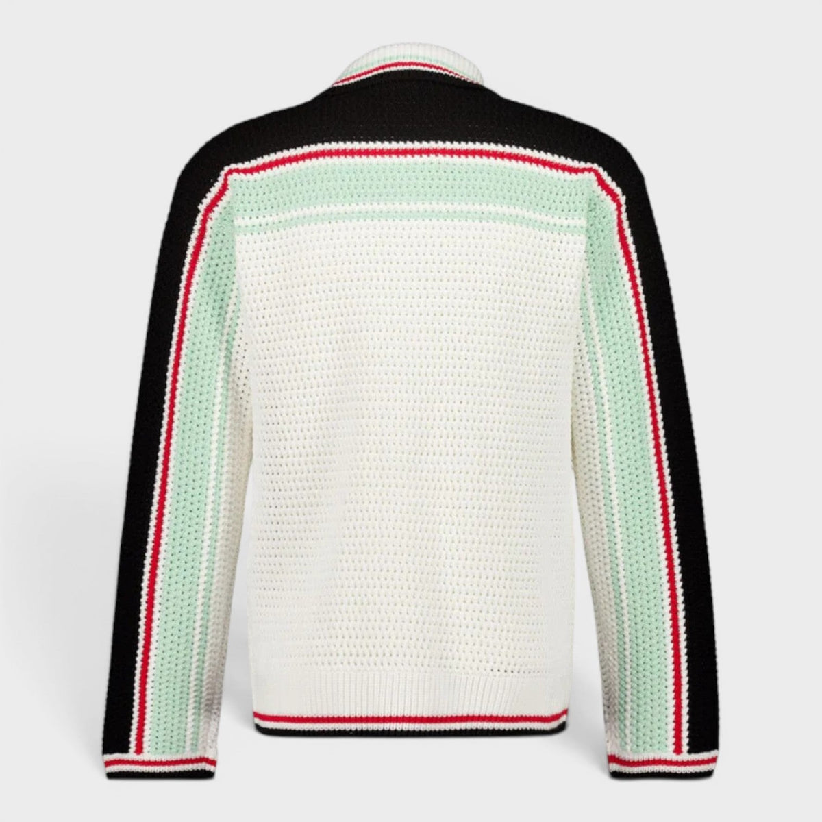 Faux Crochet Shirt Black Multi