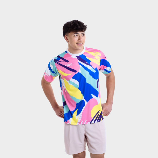 AIXO Abstract Mens Top Multicolour