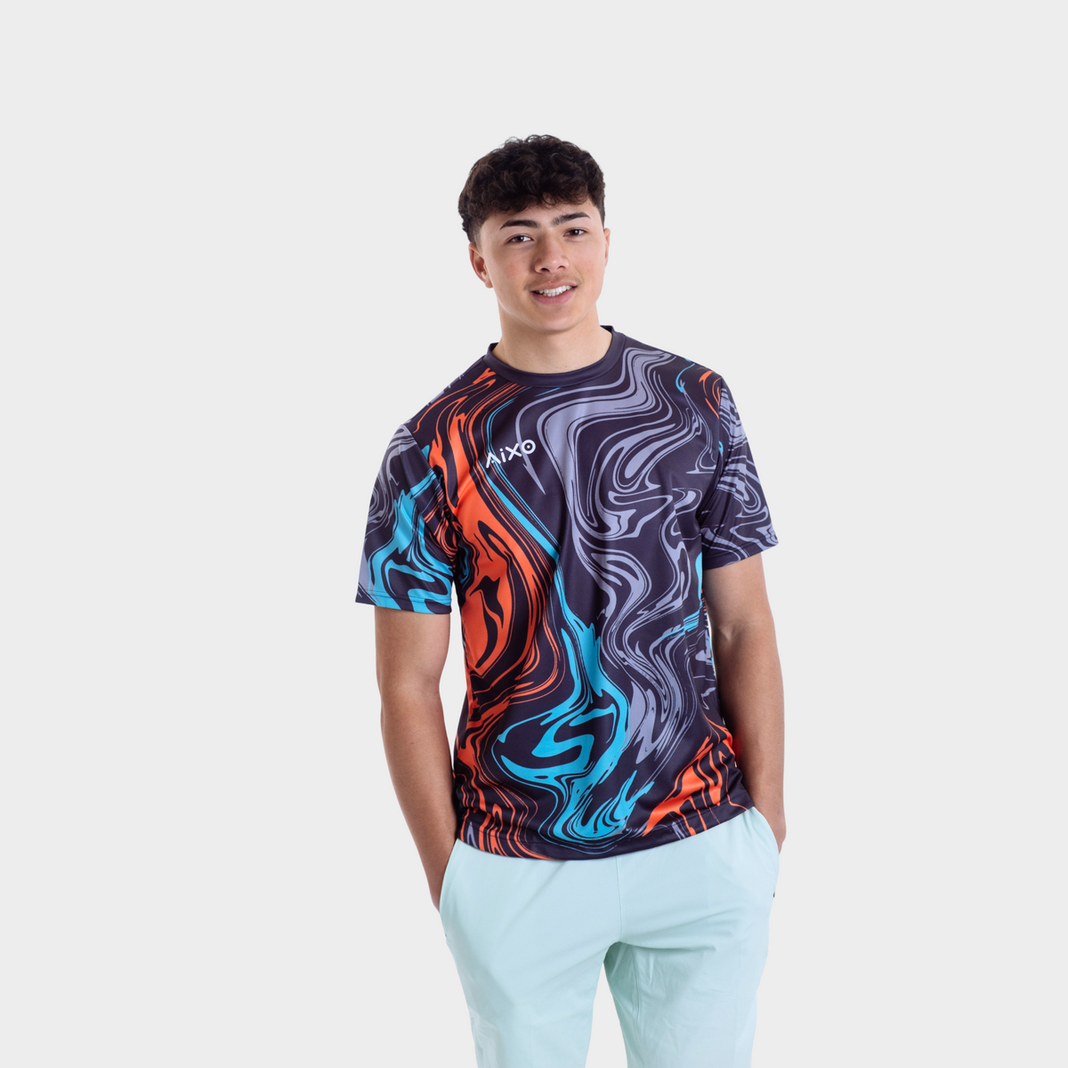 Aixo Chrome Mens Top Graphite