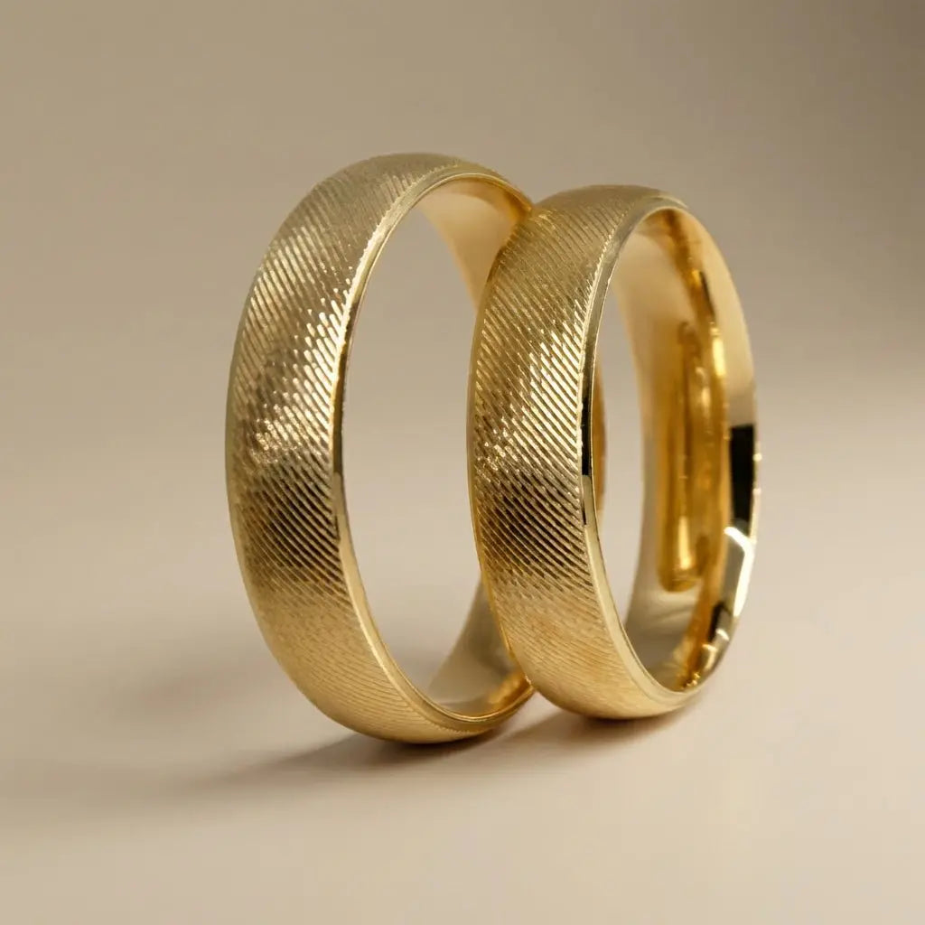 5mm Gold Wedding Band – Brushed – 9ct/14ct/18ct Gold
