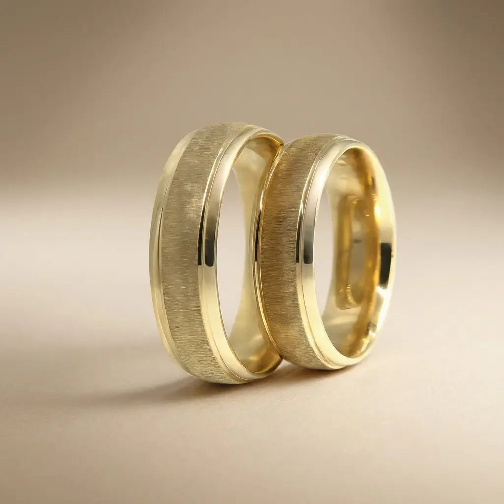 6mm Gold Wedding Band – Brushed Satin – 9ct/14ct/18ct Gold