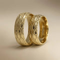 7mm Gold Wedding Band – Honeycomb Texture – 9ct/14ct/18ct Gold