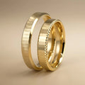 4mm Gold Wedding Band – Minimal Edge Detail – 9ct/14ct/18ct Gold