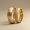 6mm Gold Wedding Band – Satin Granulated Bold – 9ct/14ct/18ct Gold