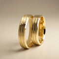 5mm Gold Wedding Band – Triple Line Classic – 9ct/14ct/18ct Gold