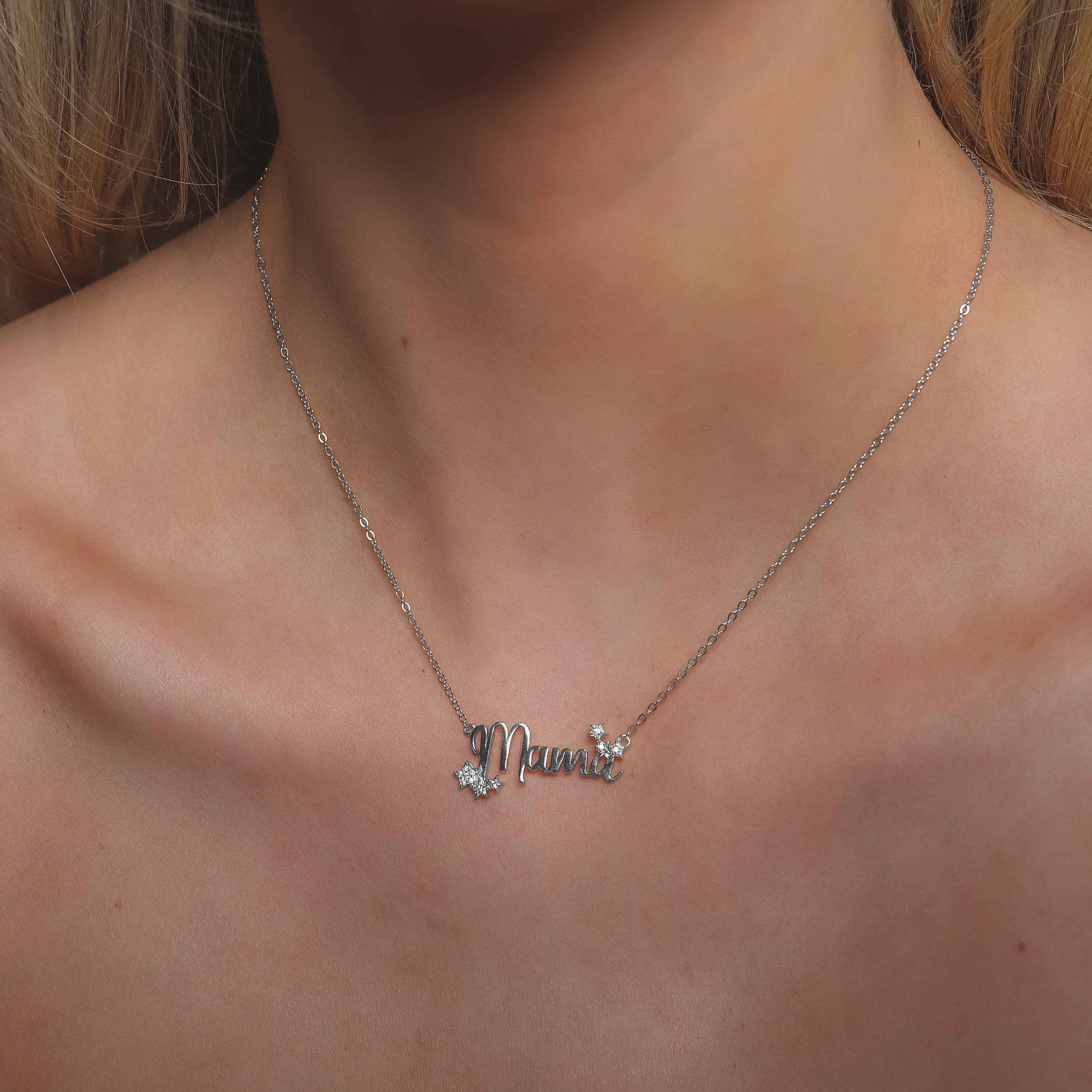 Mama Star Necklace | Silver