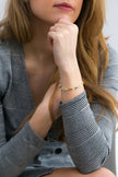 Bracciale in ambra multicolore taglio marquise