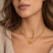 Collana avvolgente Matilda Luxe placcata in oro 18k con chiusura a T
