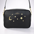 Maya Star Studded Crossbody Bag - Black & Gold