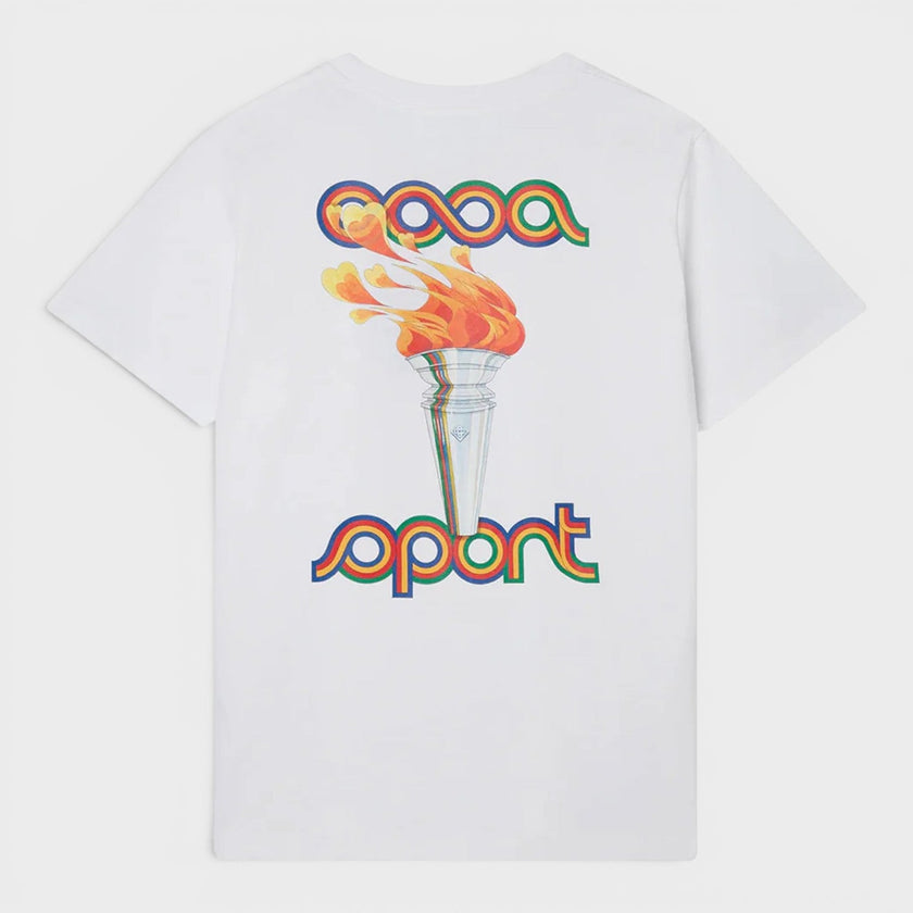 La Flamme Du Sport Printed T-Shirt White