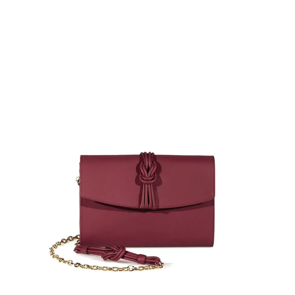Midi Marylebone, Burgundy Clutch Bag