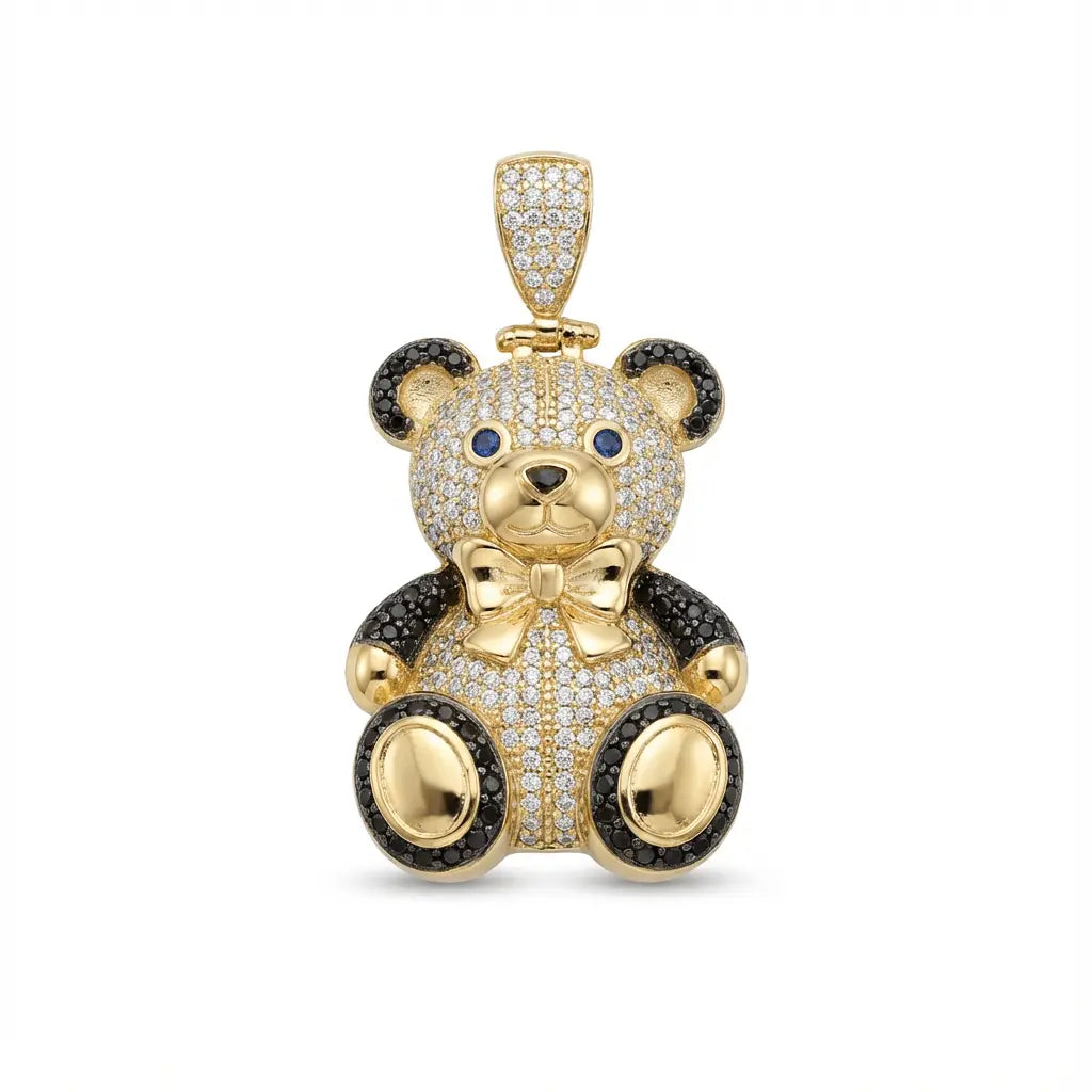 Gold Pendant – Teddy Bear Playful and Luxurious Charm | Gold | Majestic Jewellery