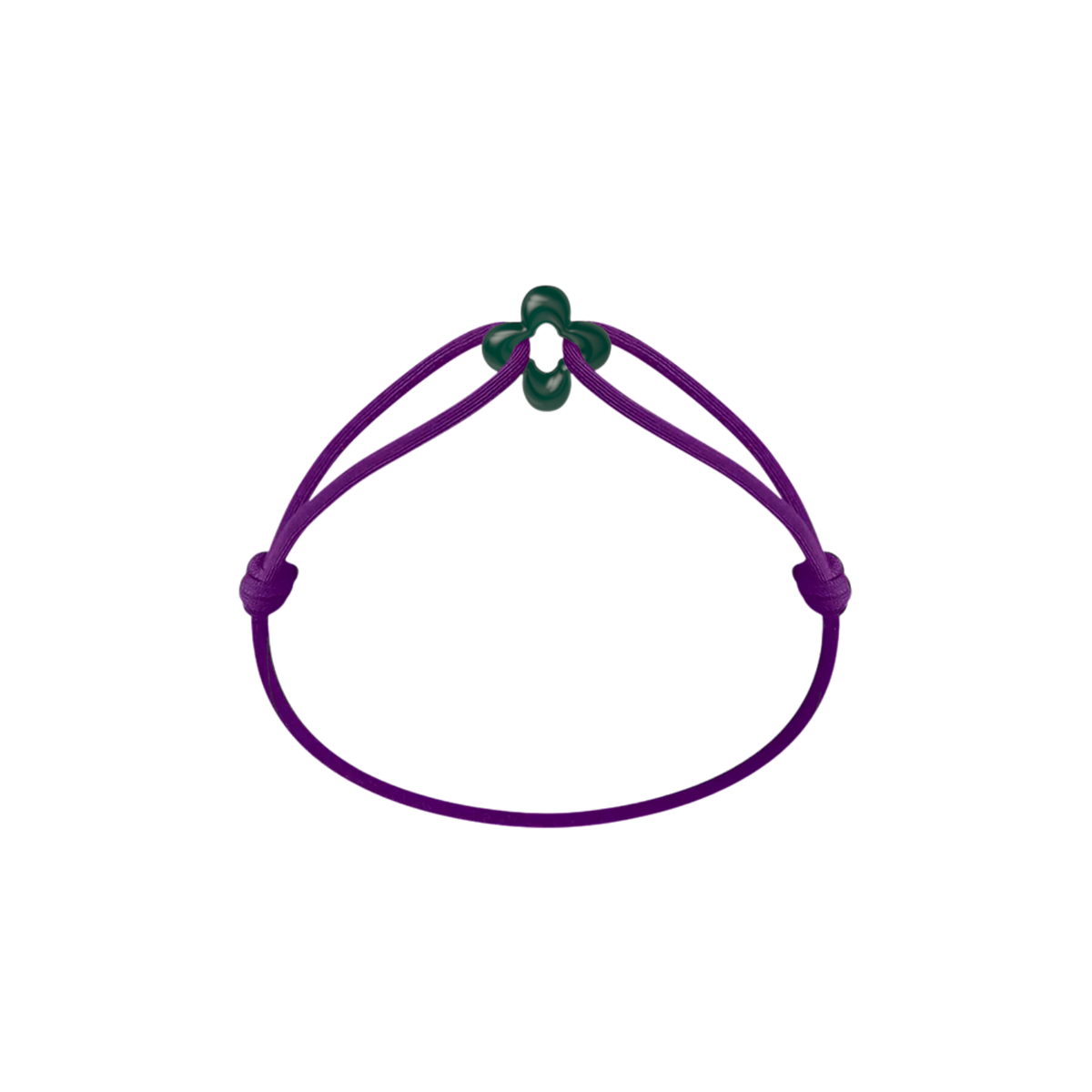 Mini Green Clover Cord Bracelet