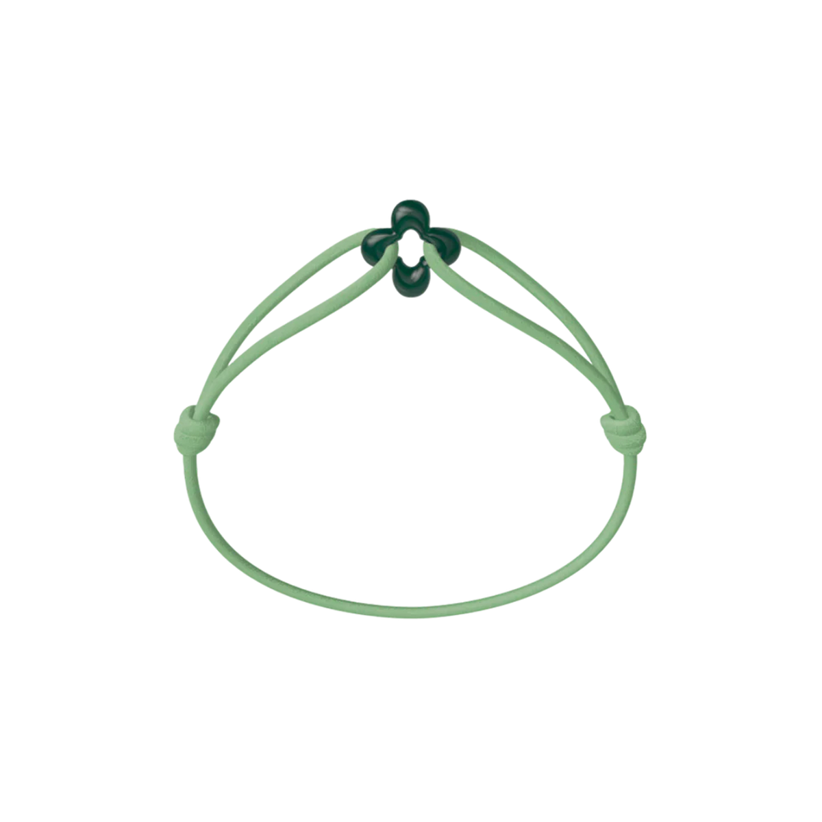 Mini Green Clover Cord Bracelet