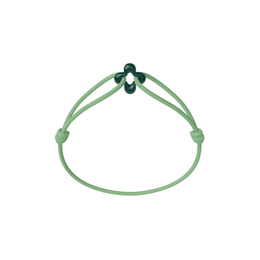 Mini Green Clover Cord Bracelet