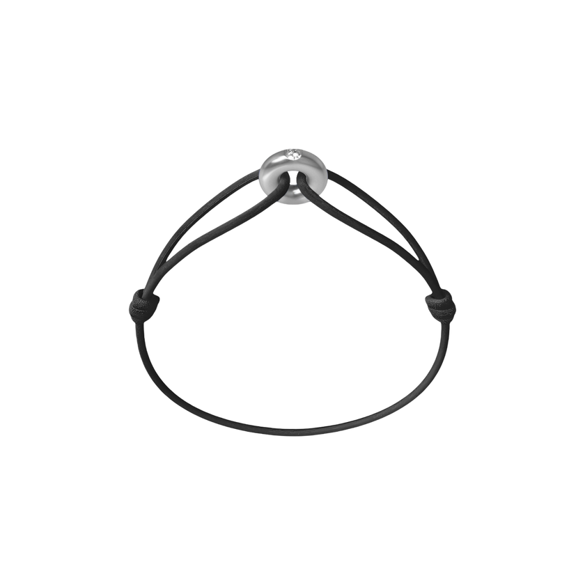 Mini Silver Soho Diamond Cord Bracelet