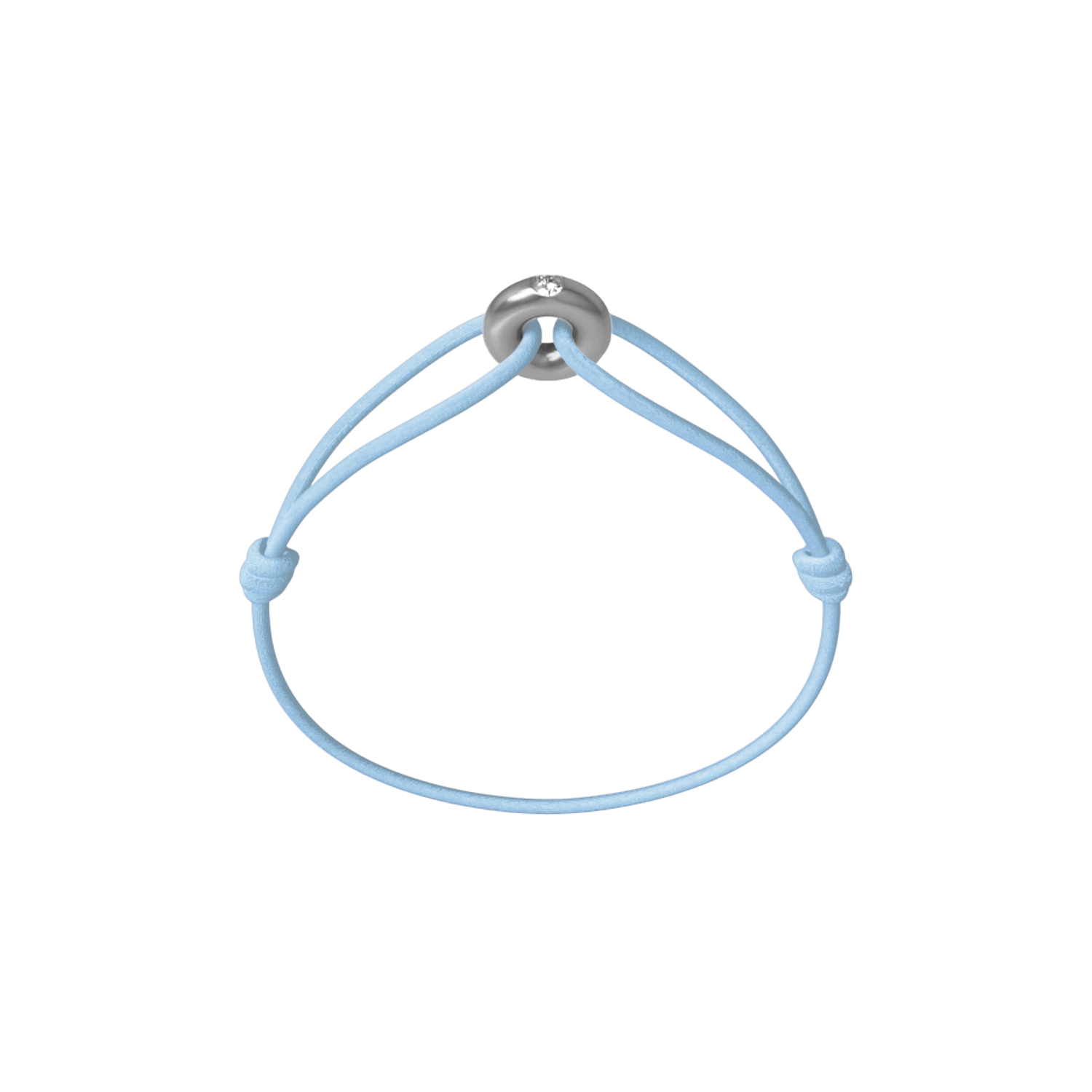 Mini Silver Soho Diamond Cord Bracelet