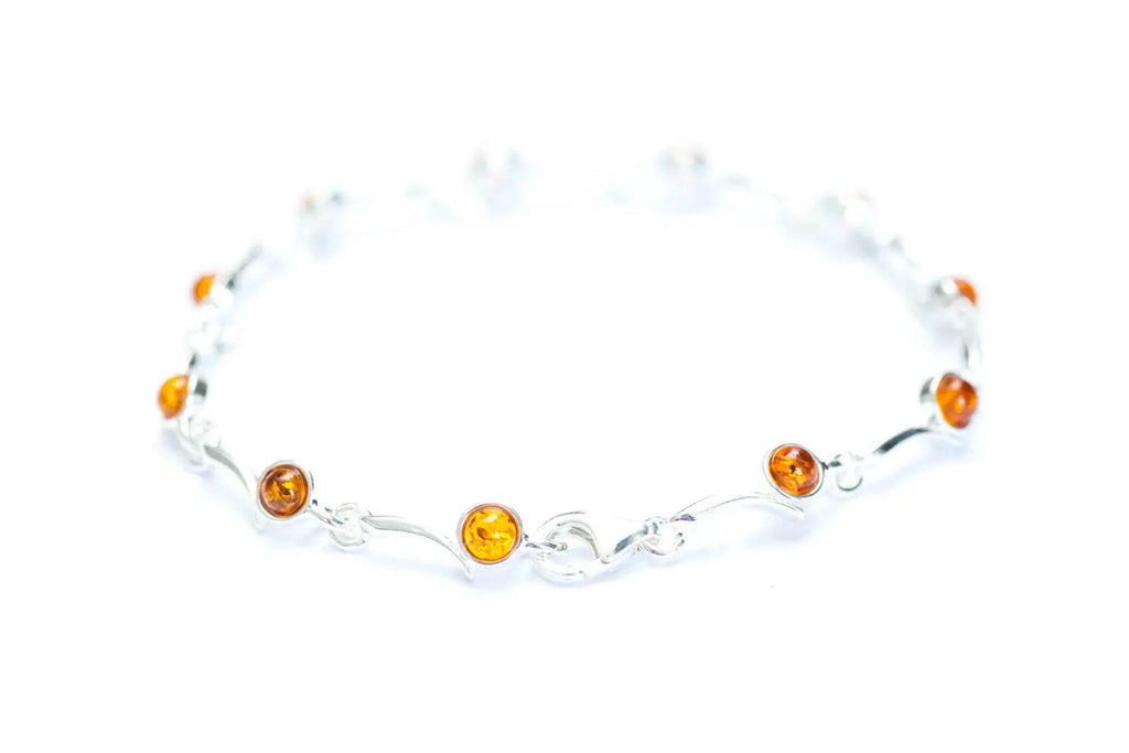 Minimalistisches Cognac-Bernstein-Armband