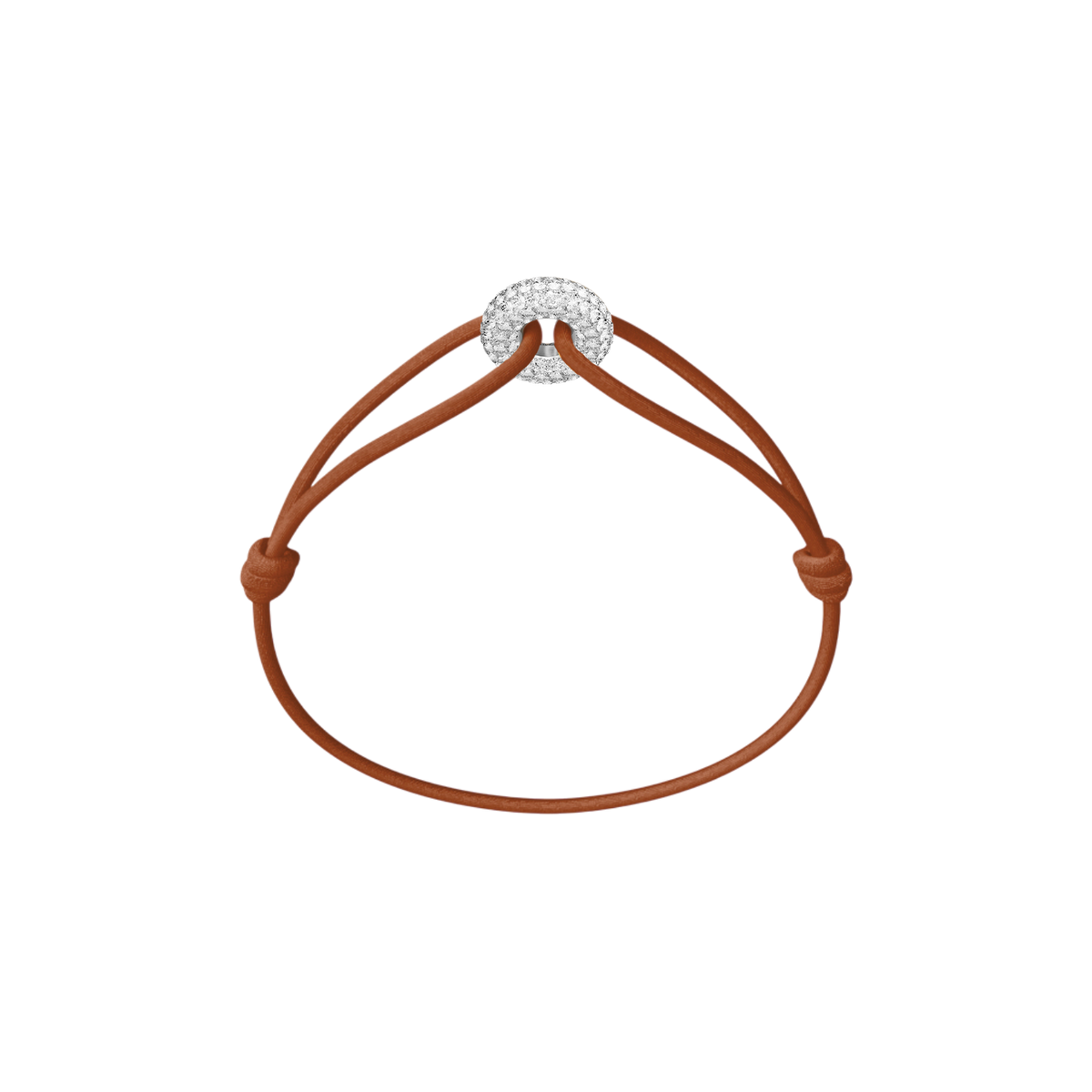 Mini Silver Soho Pavé Cord Bracelet