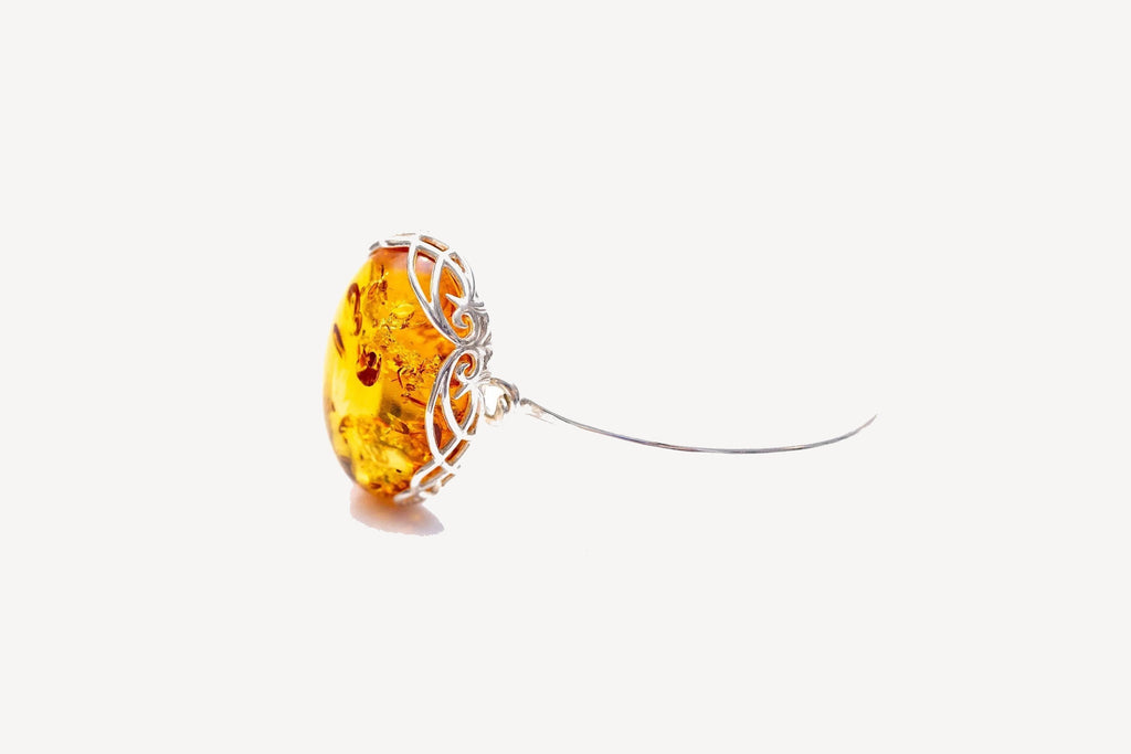 Modern Baltic Amber Fixed Bangle
