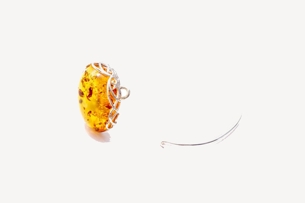 Modern Baltic Amber Fixed Bangle