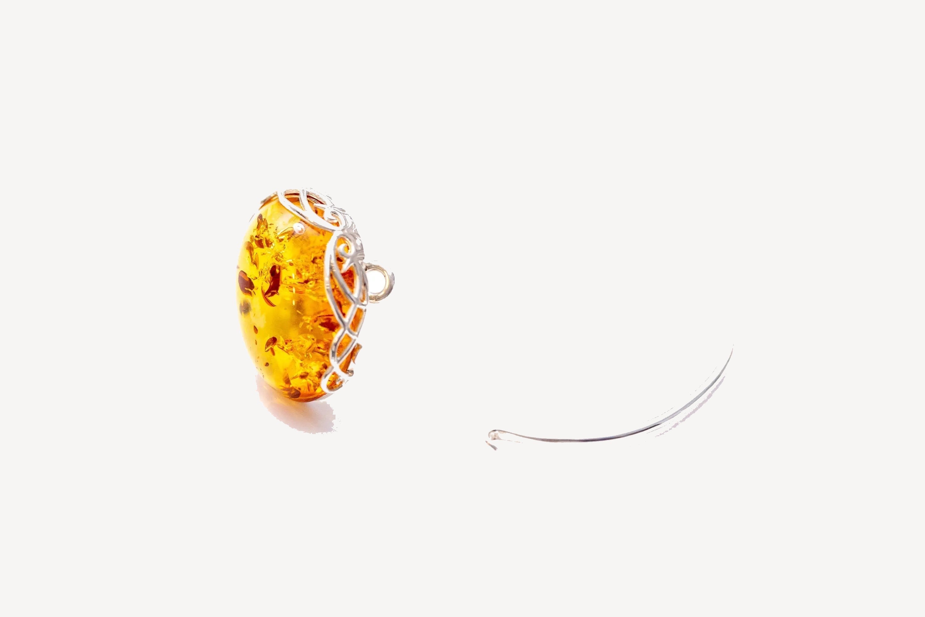 Modern Baltic Amber Fixed Bangle