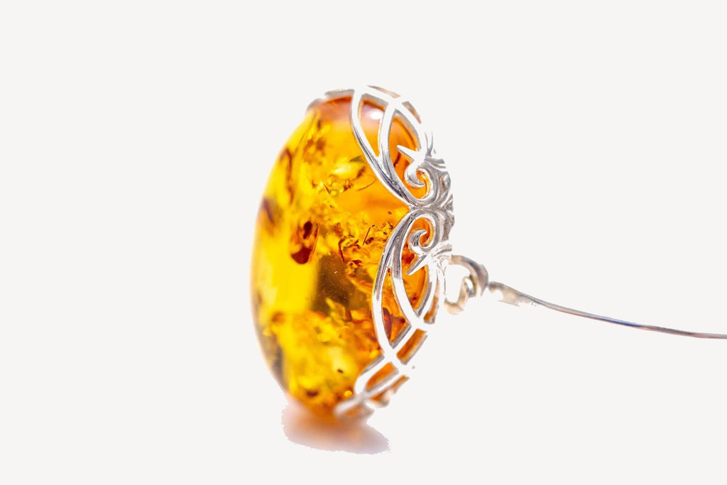 Modern Baltic Amber Fixed Bangle