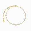 Moissanite-armbånd i 18k forgyldt sølv