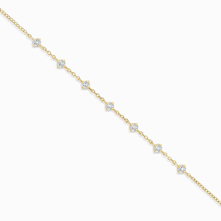 Moissanite-armbånd i 18k forgyldt sølv