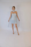 Monaco Dress and Scarf in Baby Blue