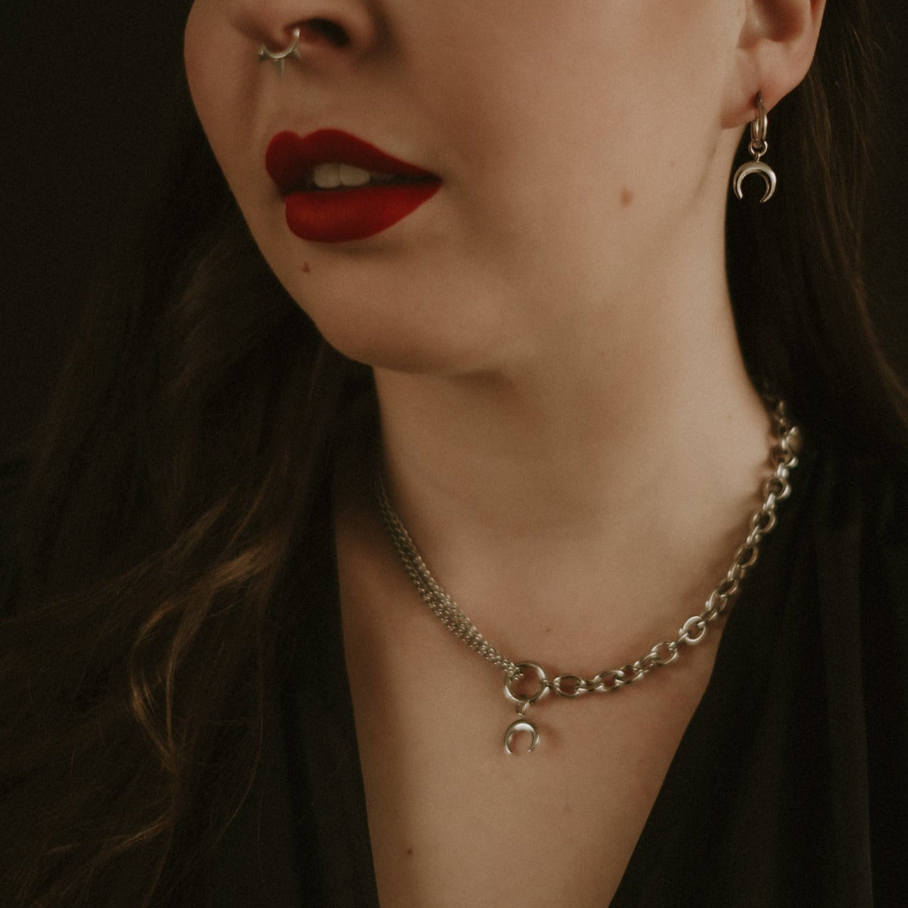 Selene Crescent Moon Earrings