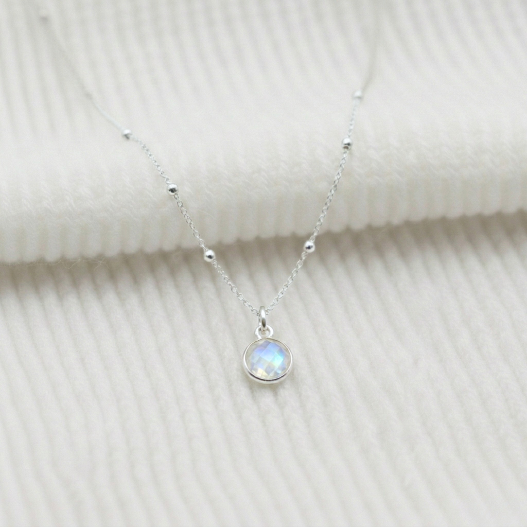 Moonstone Silver Necklace