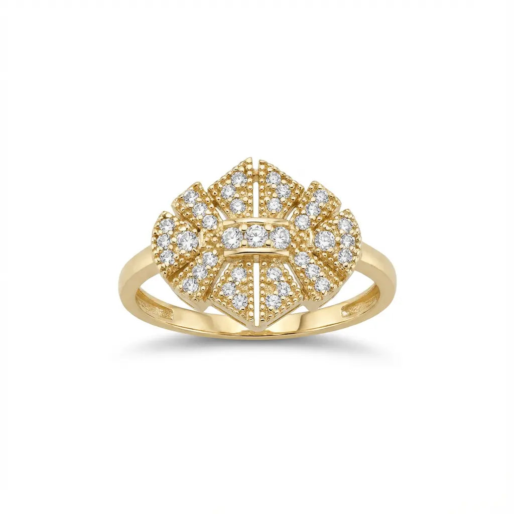 Solid Gold Ring – Radiant Brilliance – 14ct Gold