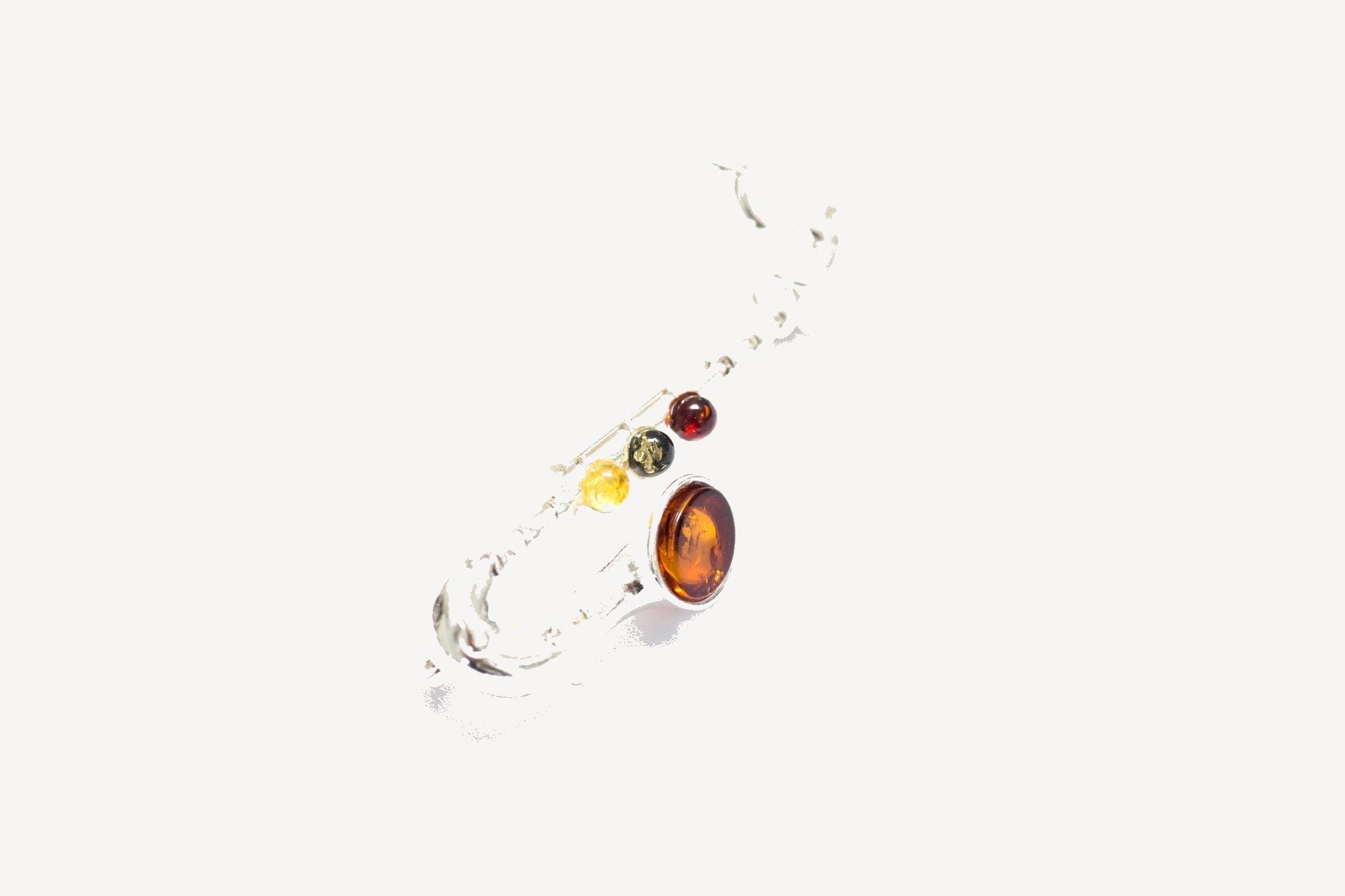 Multi Amber Saxophone Brooch