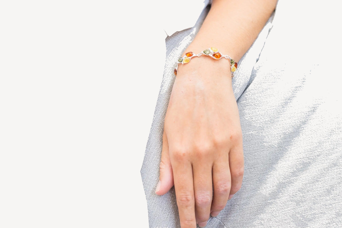 Bracciale a catena multicolor 