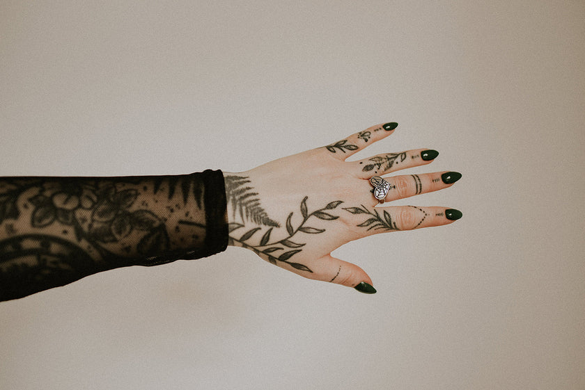 Cobweb Heart Ring