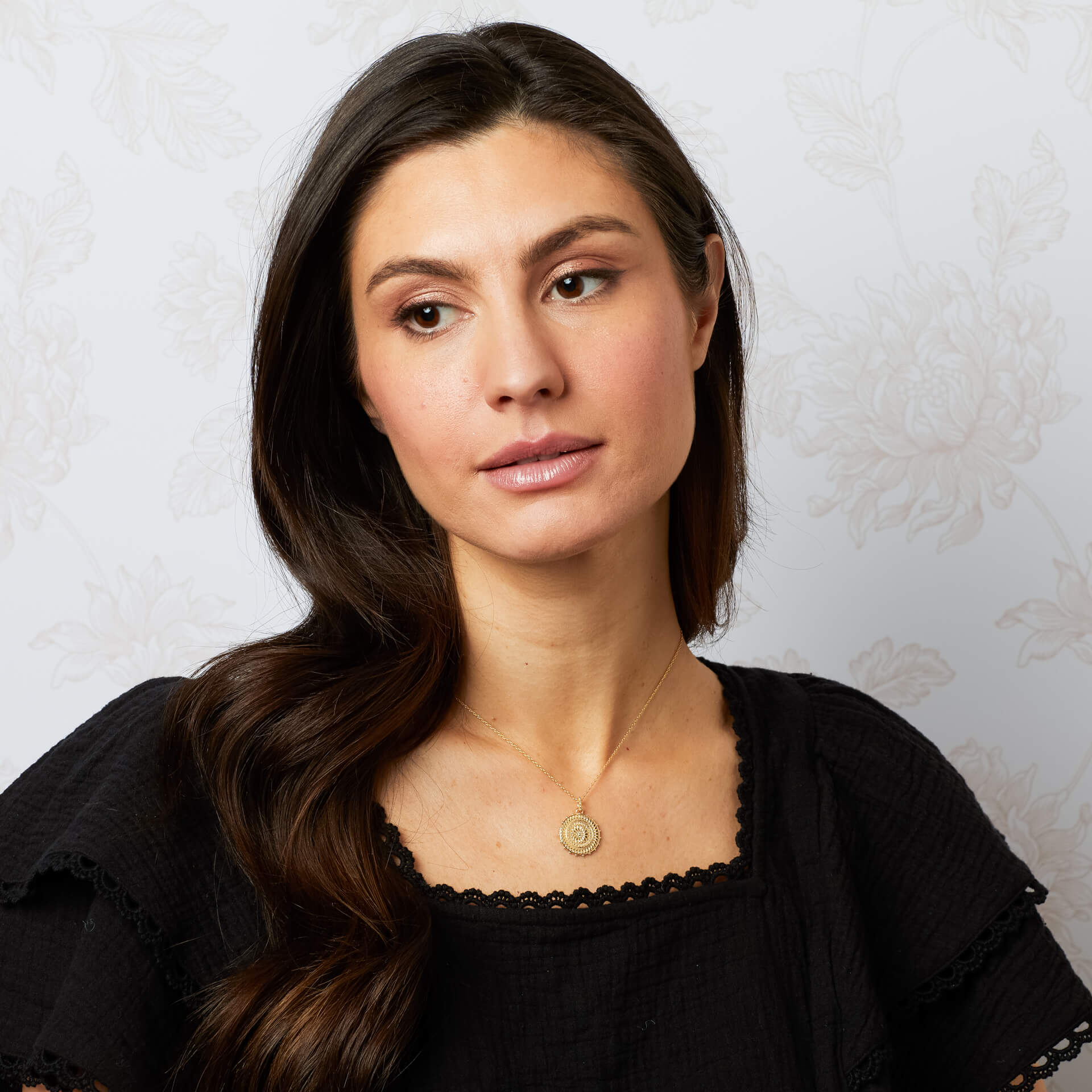Laura Ashley Silver Katya Sunflowers Necklace