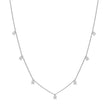 Diamonfire Four Claw Set Zirconia Station Necklace