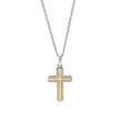 Fred Bennett Two Tone Stainless Steel Cross Necklace