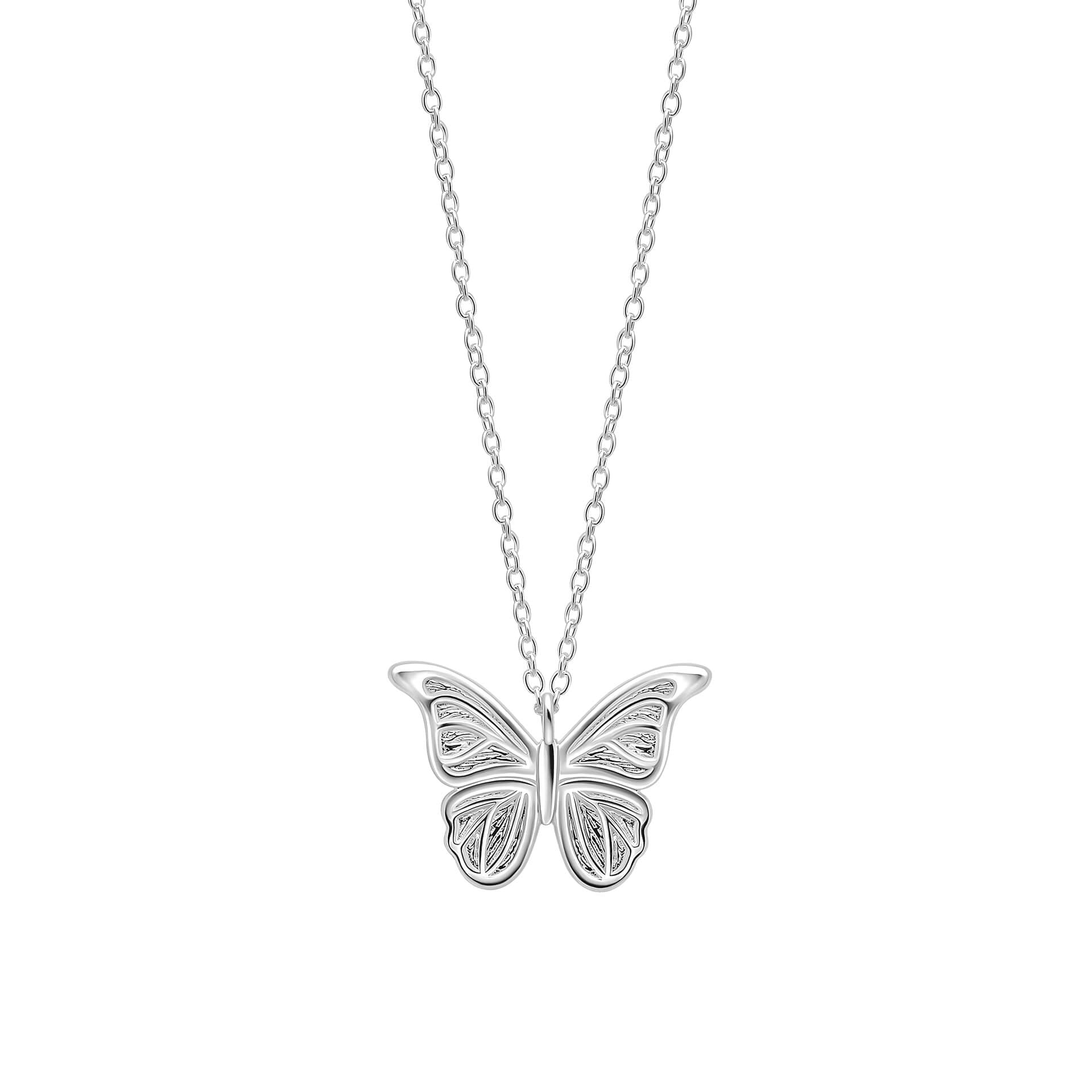 Laura Ashley Silver Butterfly Garden Necklace