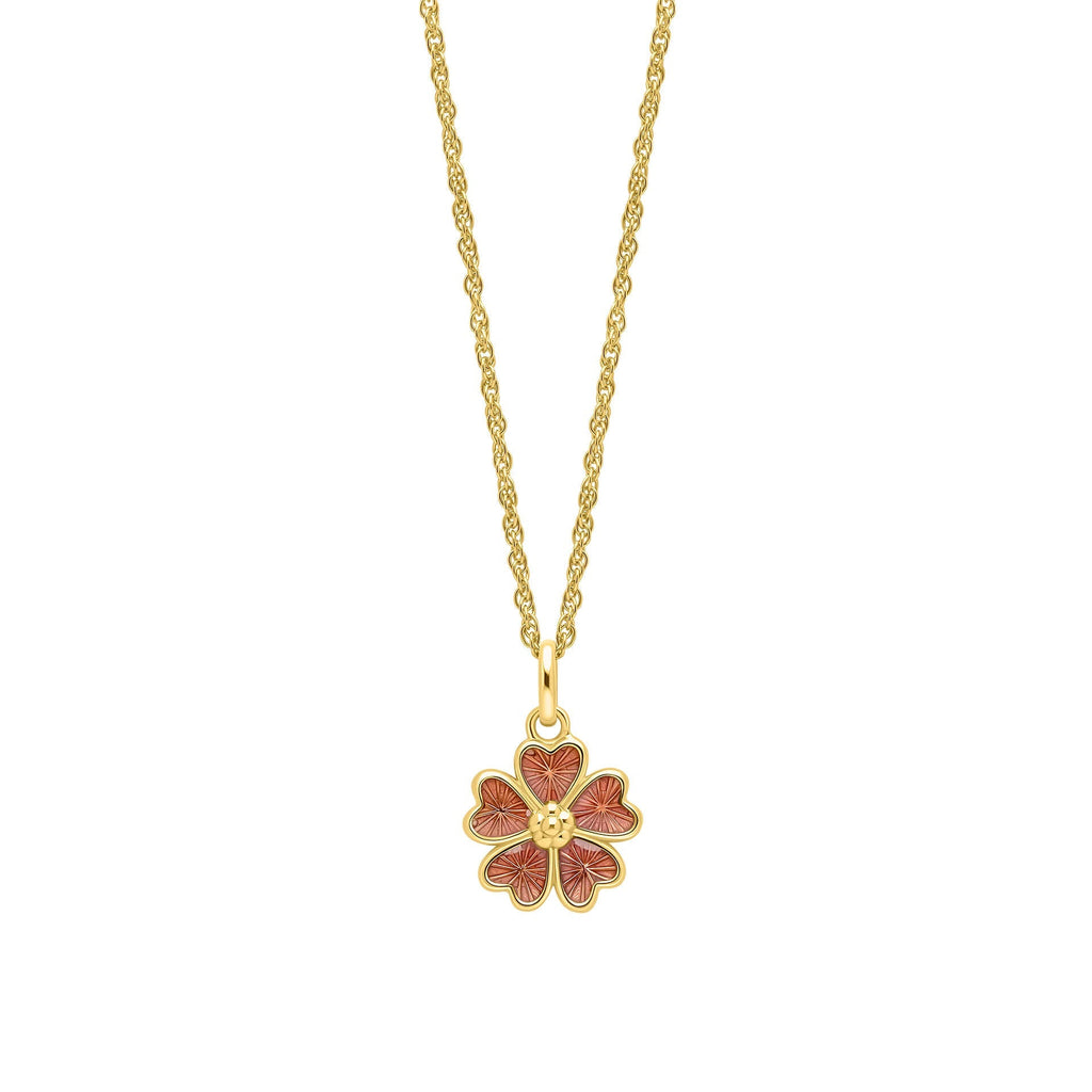 Laura Ashley Silver Riverly Ditsy Guilloche Flower Necklace