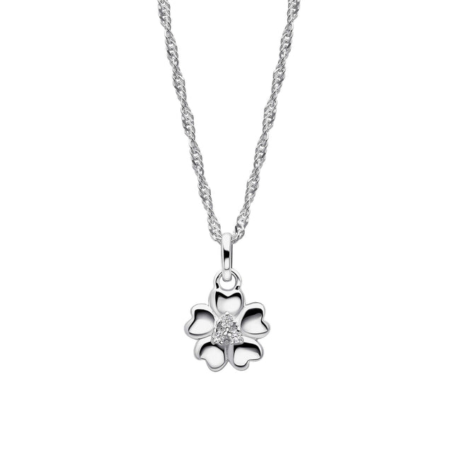 Laura Ashley Silberne Riverly Ditsy Pave Blumenkette